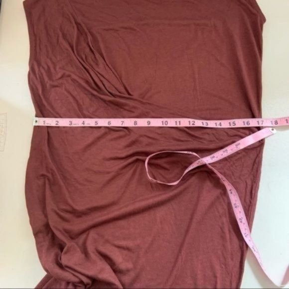 ALLSAINTS SABIE RUST MARL DRAPE RUCHED DRESS 6 - Picture 6 of 7